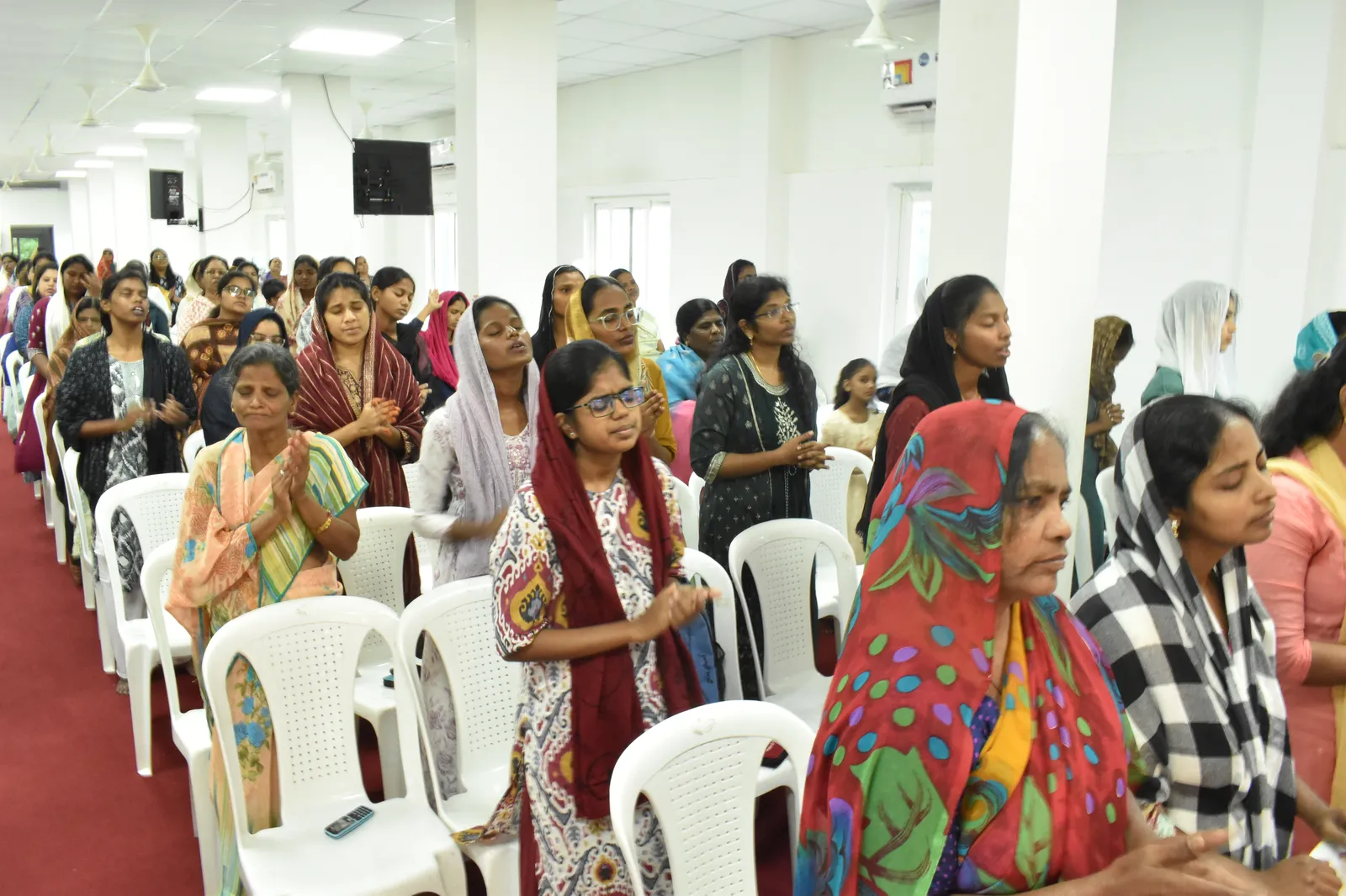 Congregation gathered in worship