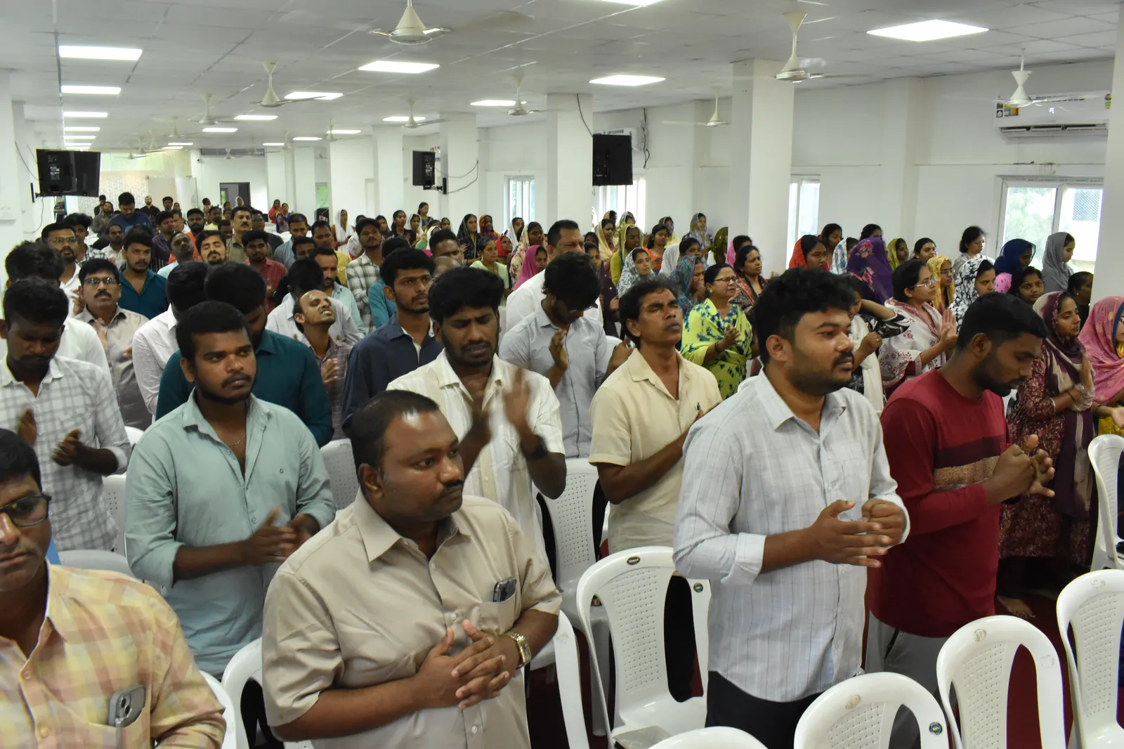 Congregation fellowship moment